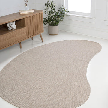 Evan Modern Rustic Organic Curve Indoor/Outdoor Area Rug